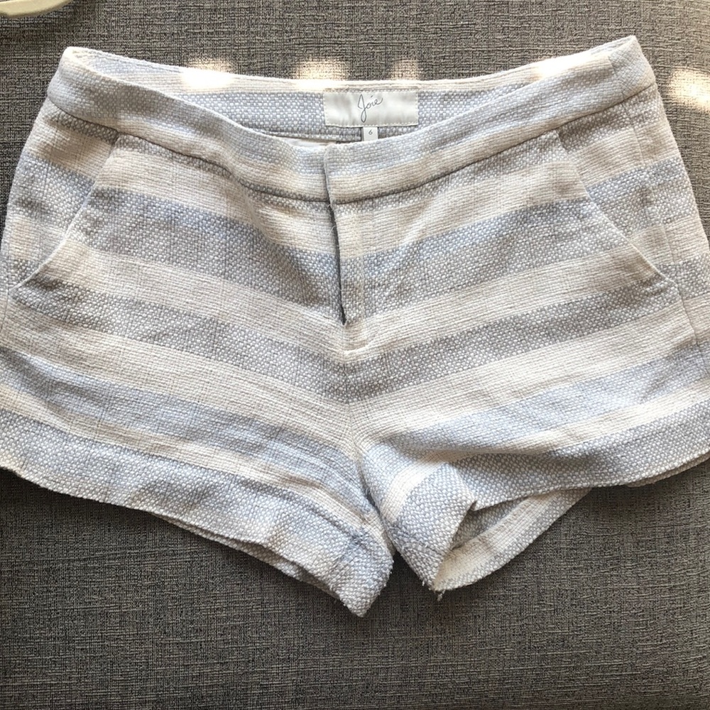 Joie Merci Stripe Linen Shorts Size 6
